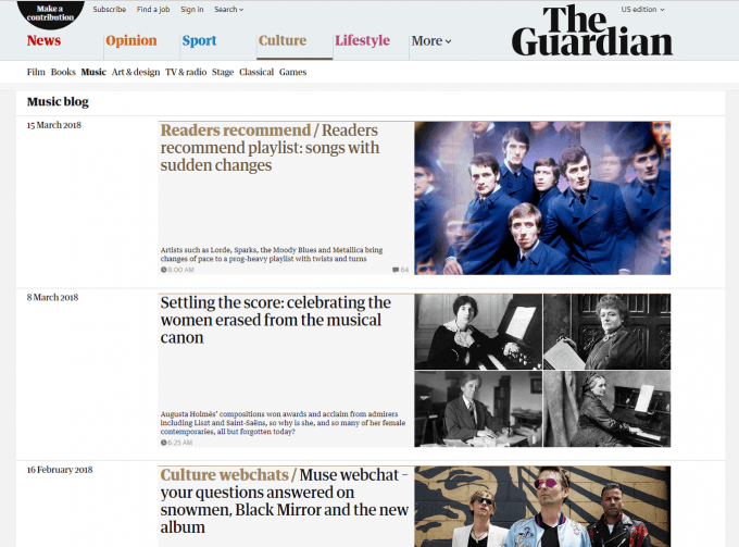 The Guardian Music Blog