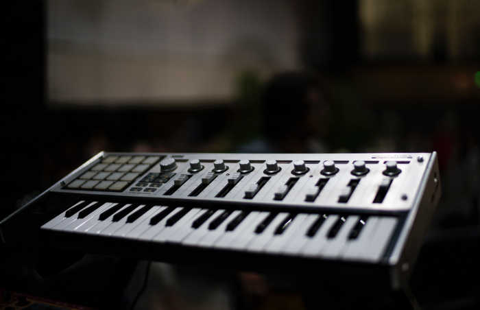 Small MIDI Keyboard on Stand