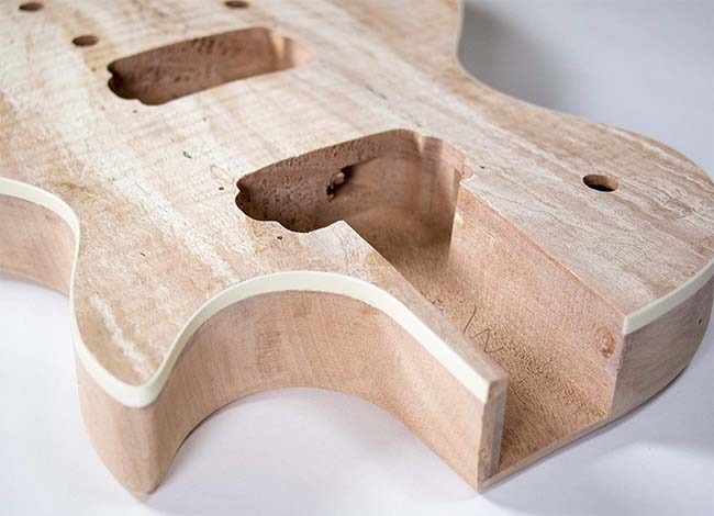 DIY Build Your Own Guitar Kit Spalted Maple LP Guitar 